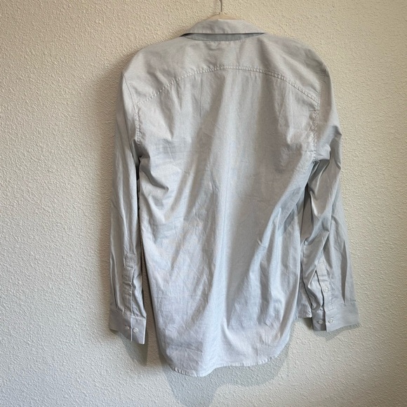 Ministry of Supply Shirt Mens Large Light Grey Long Sleeve Button Down Casual - Picture 9 of 10